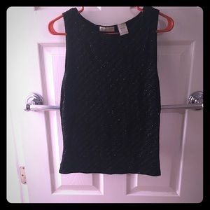 Black & sparkly dressy tank-style top